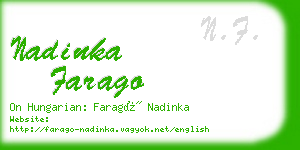 nadinka farago business card